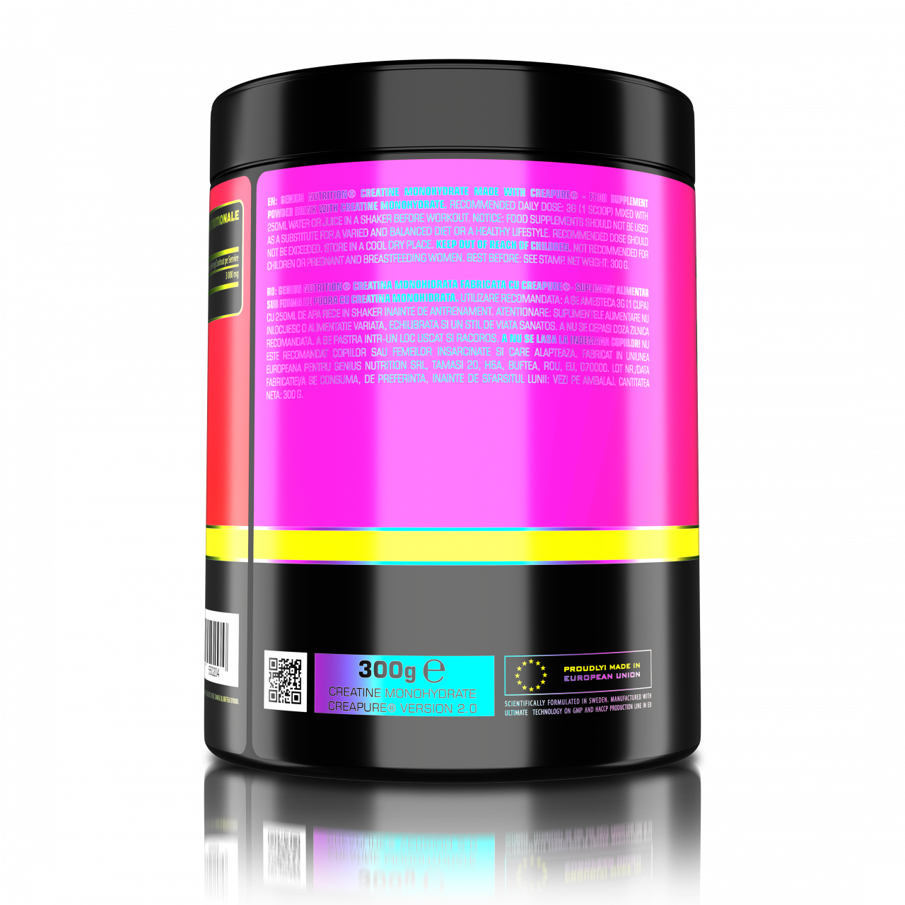Creatina, Genius Nutrition, Creapure Creatine, 300 de grame, pudra [1]