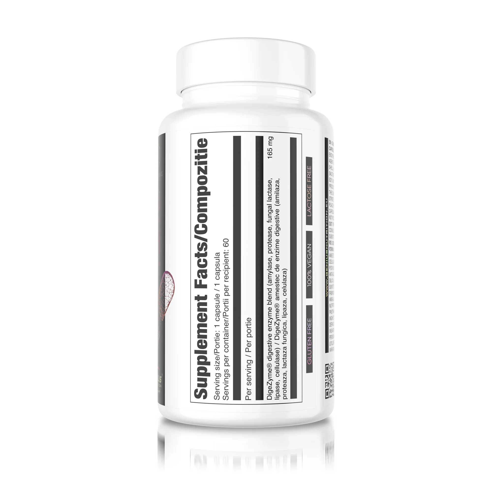 Enzime digestive, Genius Nutrition, Enzyfuse, 60 de portii, 60 de capsule [3]