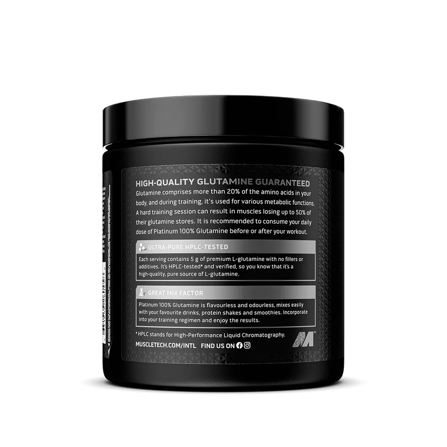 Glutamina, Muscletech, 100% L-Glutamina, 300 de grame, pudra [3]