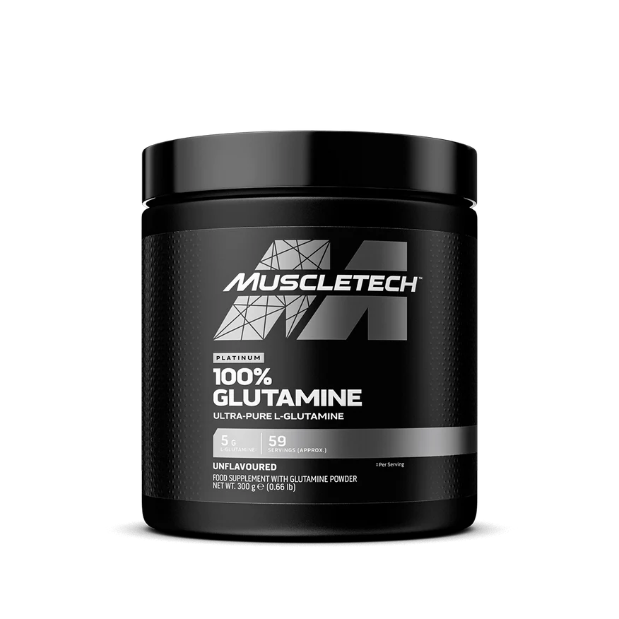 Glutamina, Muscletech, 100% L-Glutamina, 300 de grame, pudra [1]