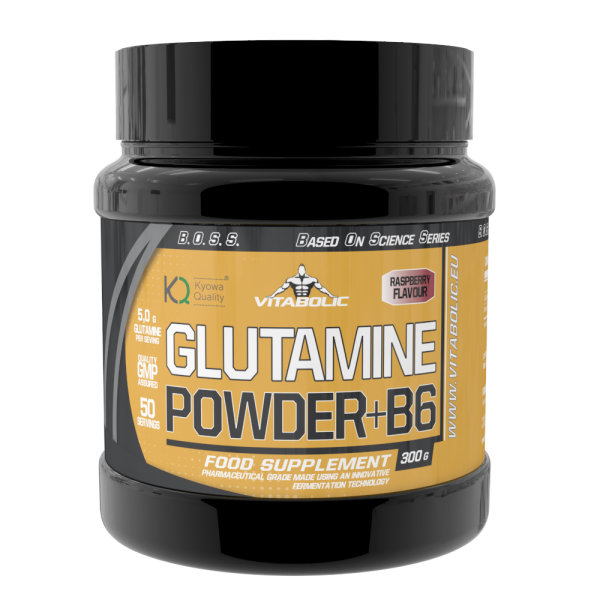 Glutamina + Vitamina B6, Vitabolic, Glutamine Powder + B6, 300 de grame, pudra [2]
