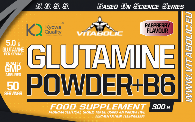 Glutamina + Vitamina B6, Vitabolic, Glutamine Powder + B6, 300 de grame, pudra [3]