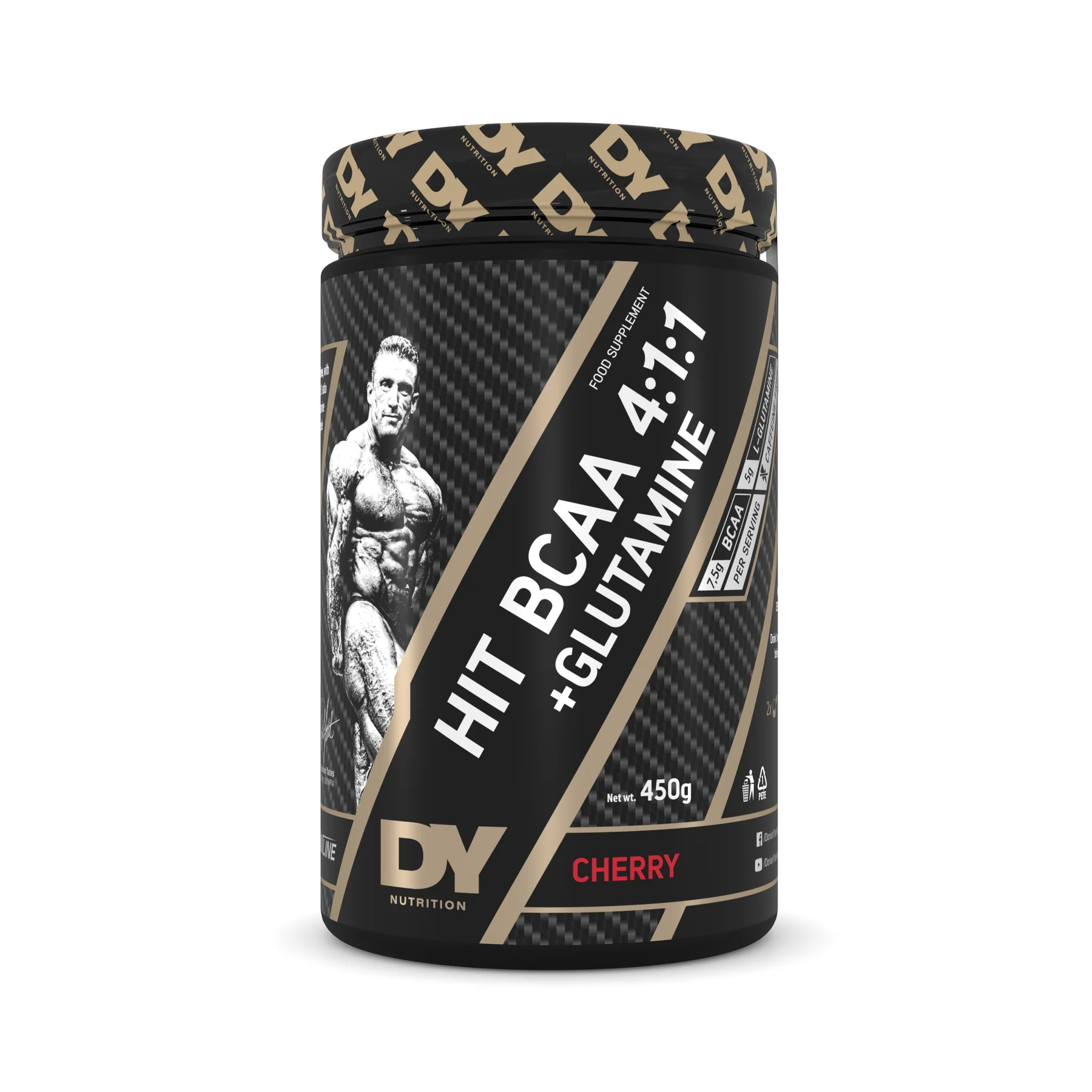 Aminoacizi, DY Nutrition, HIT BCAA 4:1:1 + Glutamine, 450 de grame, pudra [4]