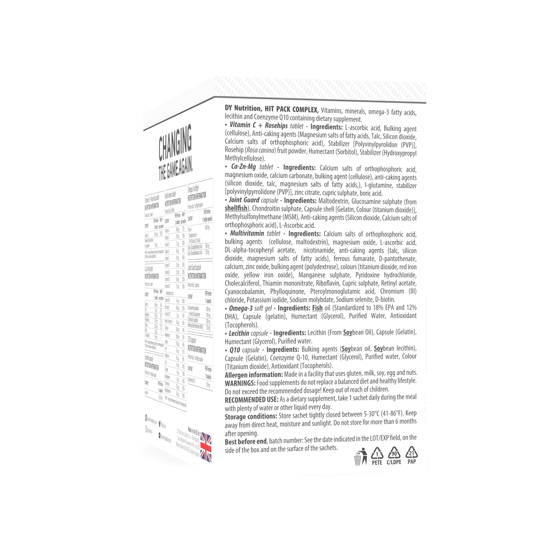 Complex de vitamine, DY Nutrition, HIT Pack Complex, 30 de plicuri a cate 8 pastile [2]