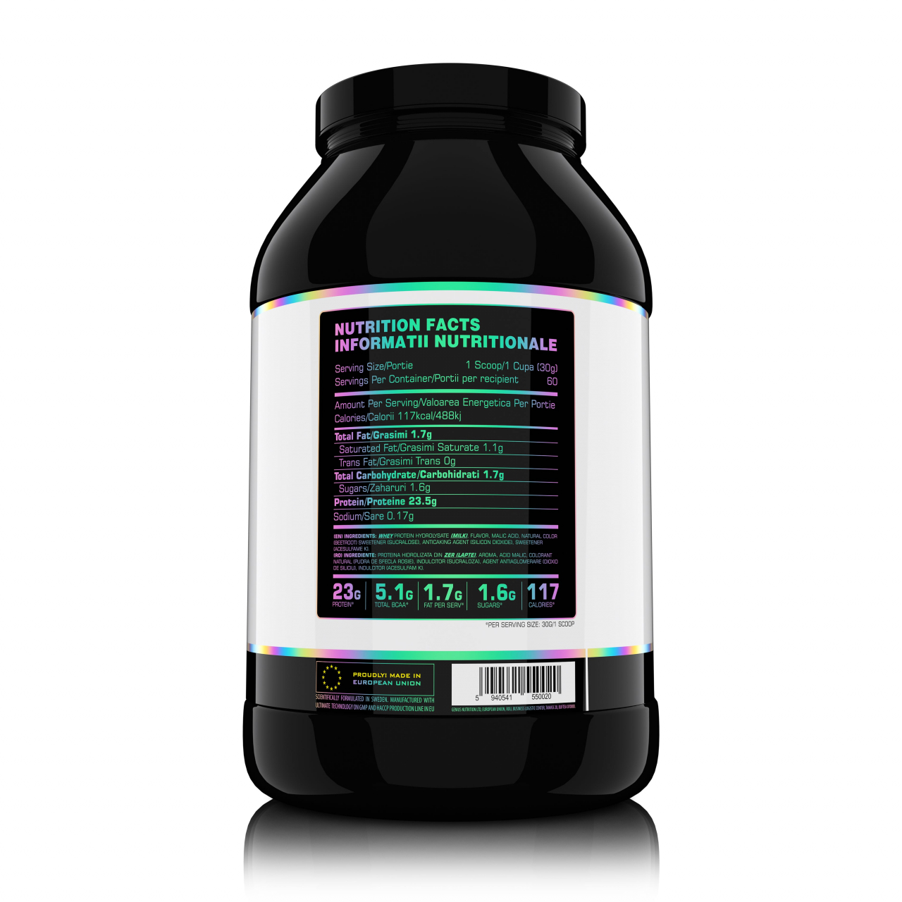 Hidrolizat proteic, Genius Nutrition, Hydro-X5, 1.8kg, pudra proteica [2]