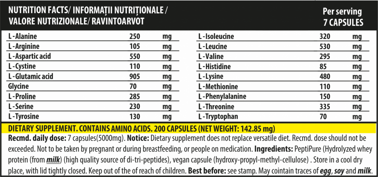 Complex de aminoacizi, Genius Nutrition, iAmino, 200 de capsule [2]