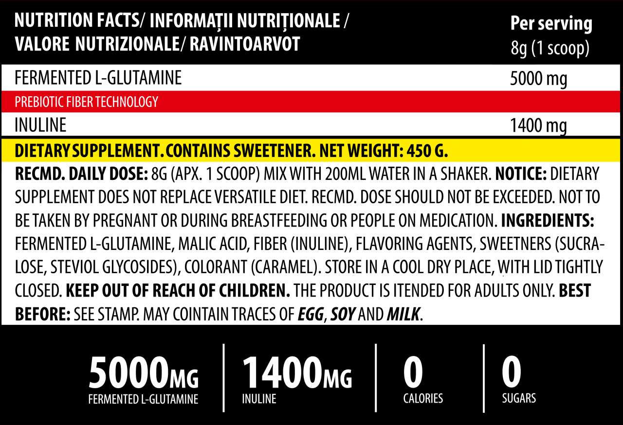 Glutamina, Genius Nutrition, iGlutamine, 450 de grame, pudra [2]