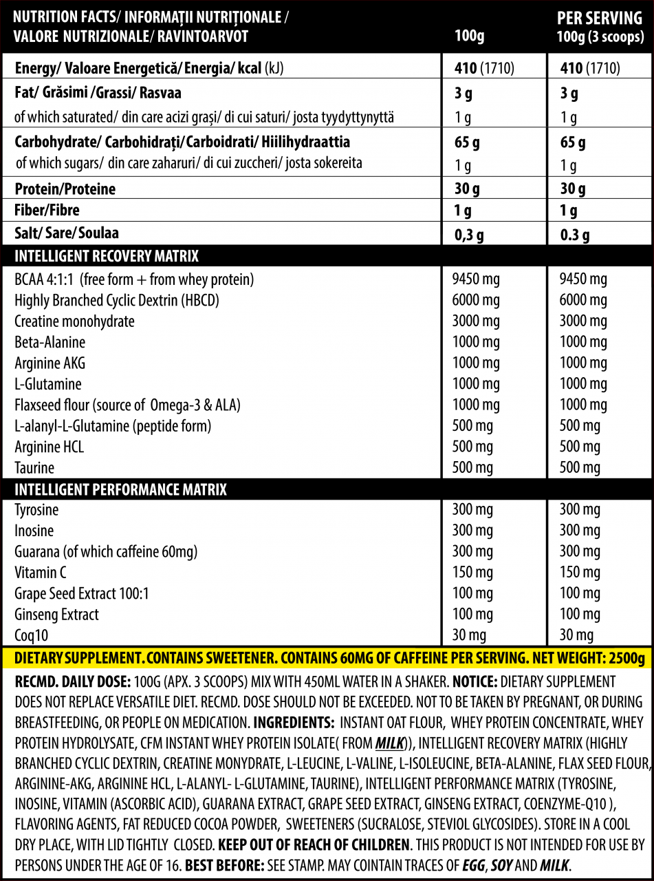 Gainer, Genius Nutrition, iMass, 2.5kg, pudra proteica [2]