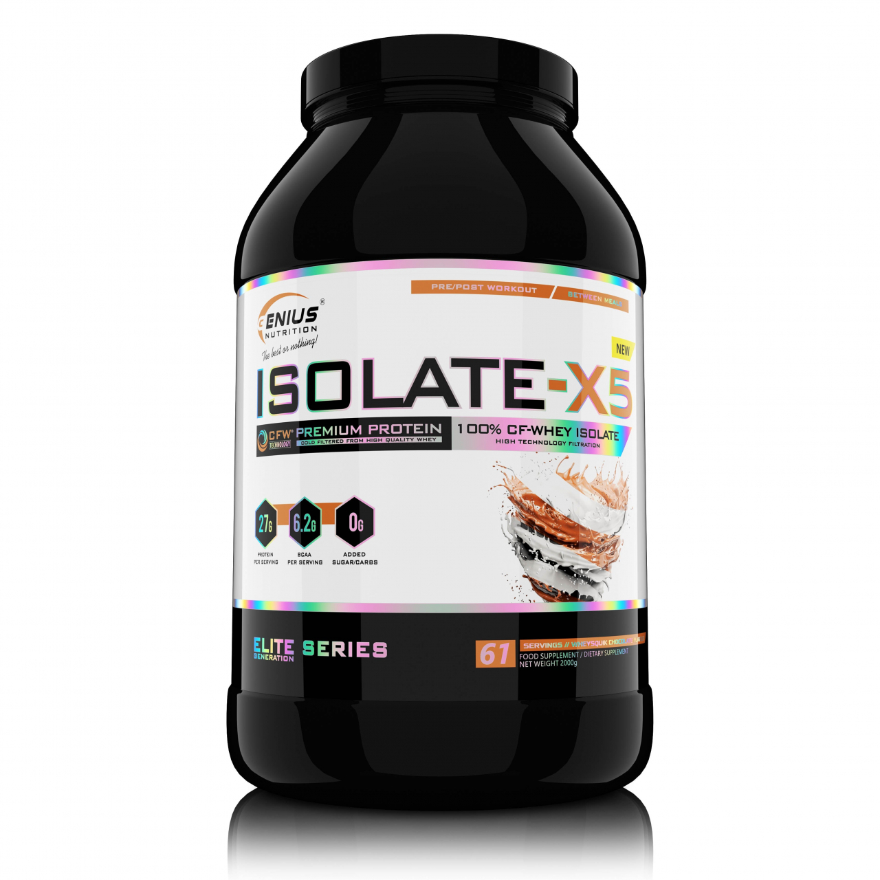 Izolat proteic, Genius Nutrition, Isolate-X5, 2kg, pudra proteica [1]