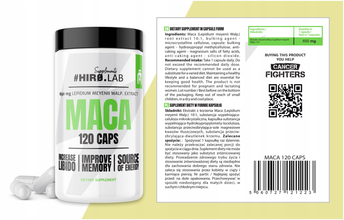 Maca, Hiro Lab, 120 de capsule [2]