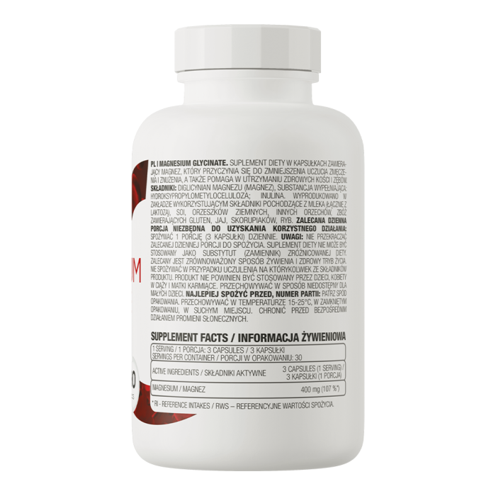 Magneziu bisglicinat, OstroVit, Magnesium Glycinate, 90 de capsule [2]