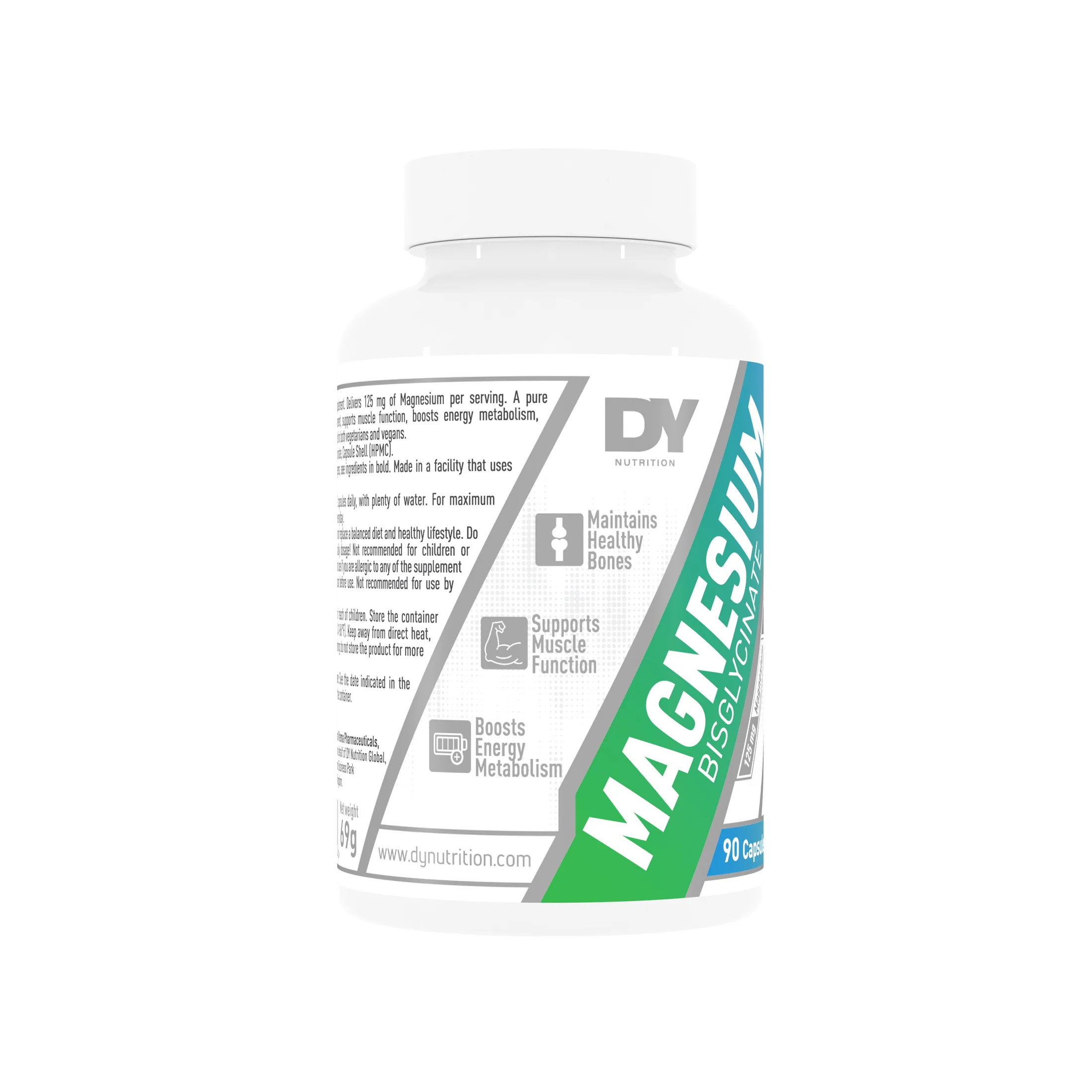 Magneziu, DY Nutrition, Magnesium Bisglycinate, 90 de capsule [5]