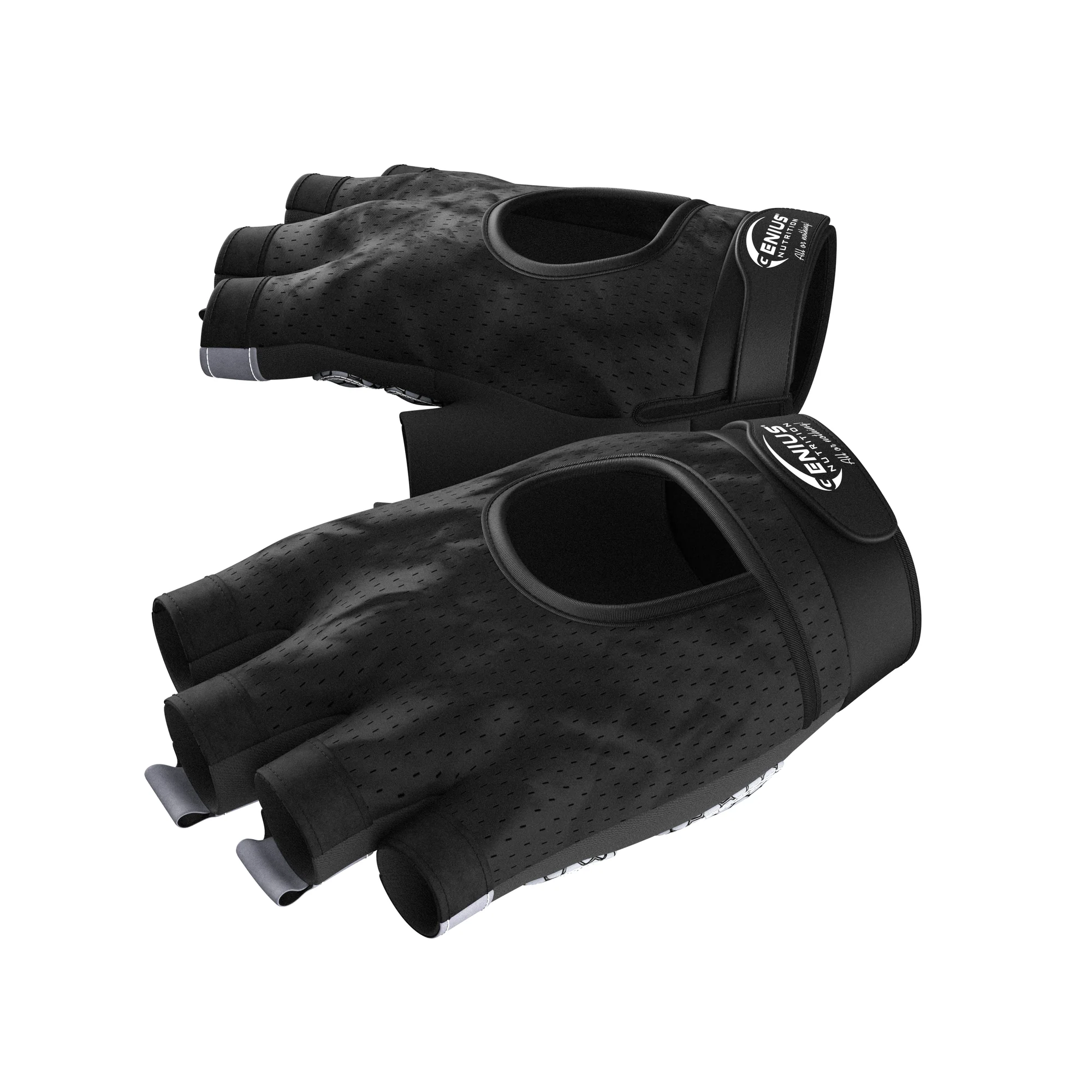 Manusi, Genius Nutrition, Gym Gloves, Black [3]