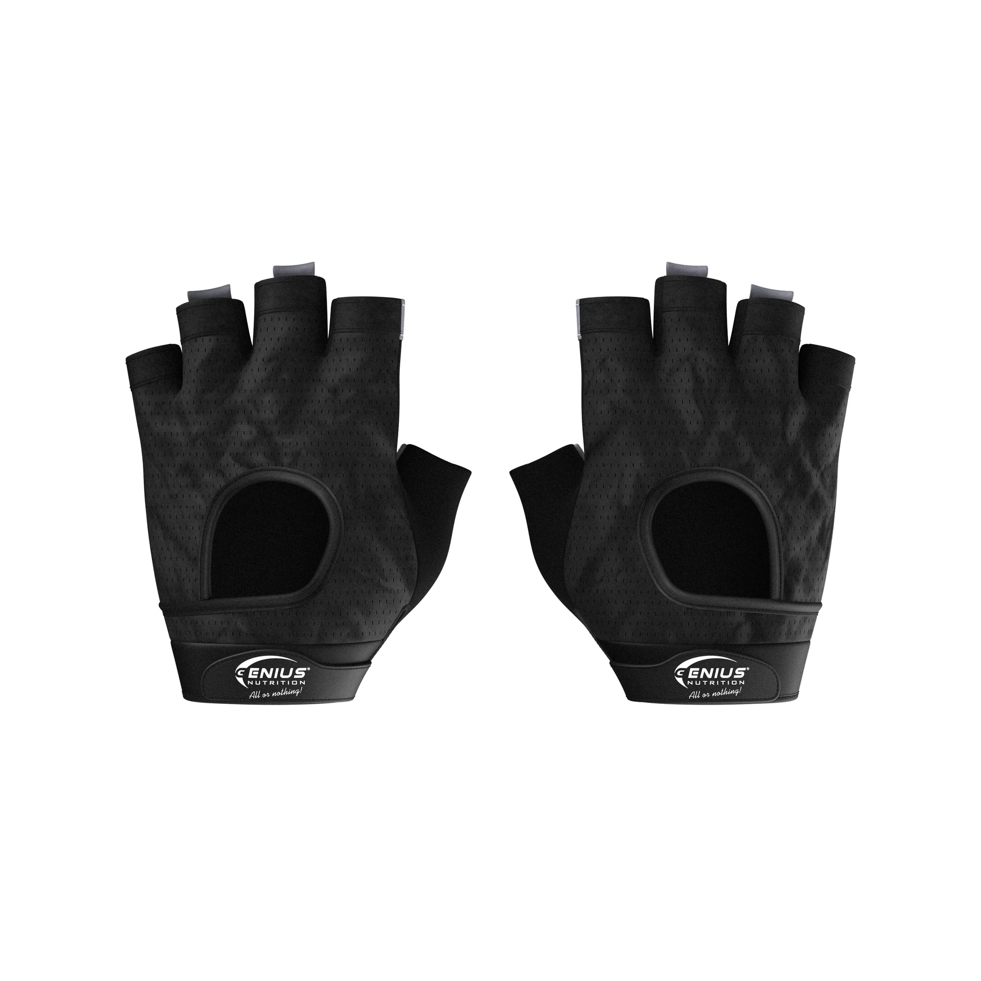 Manusi, Genius Nutrition, Gym Gloves, Black [1]