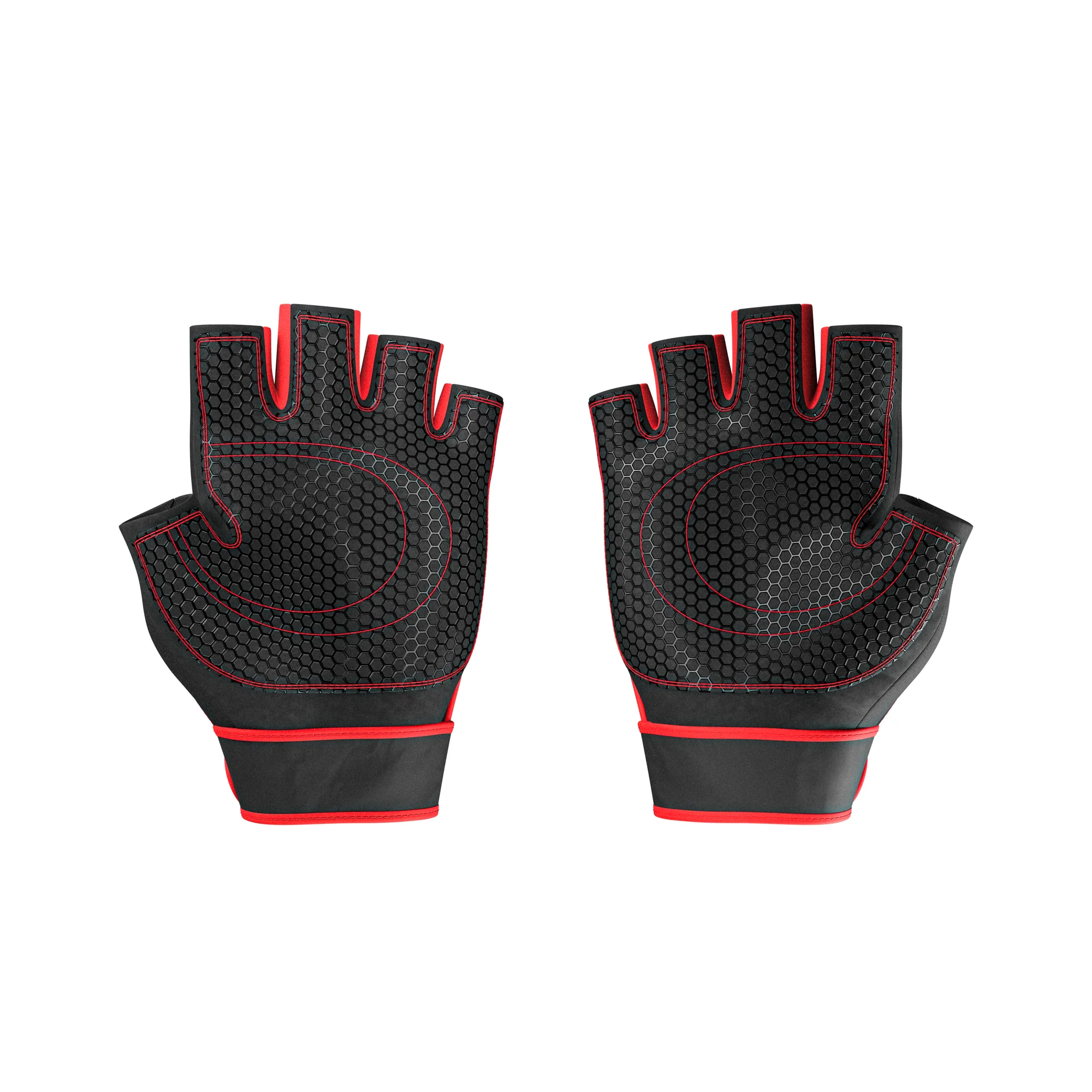 Manusi, Genius Nutrition, Gym Gloves, Red [2]