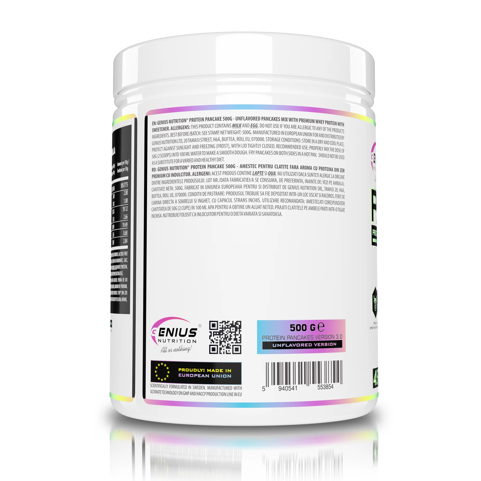 Mix pentru clatite, Genius Nutrition, Protein Pancakes, 500 de grame, pudra [3]