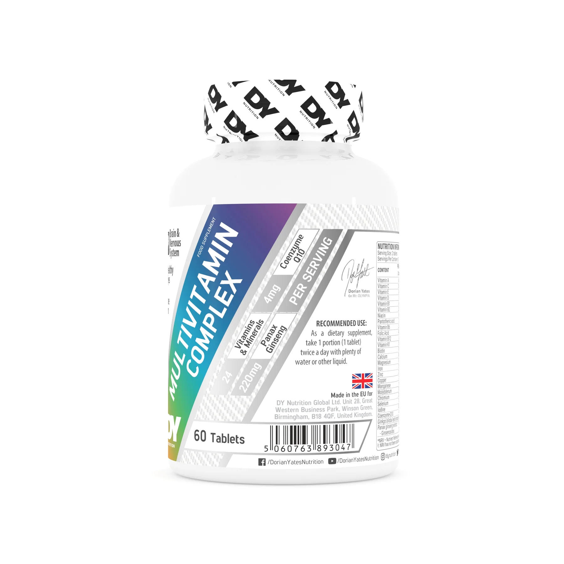 Complex de vitamine, DY Nutrition, Multivitamin Complex, 60 de tablete [2]