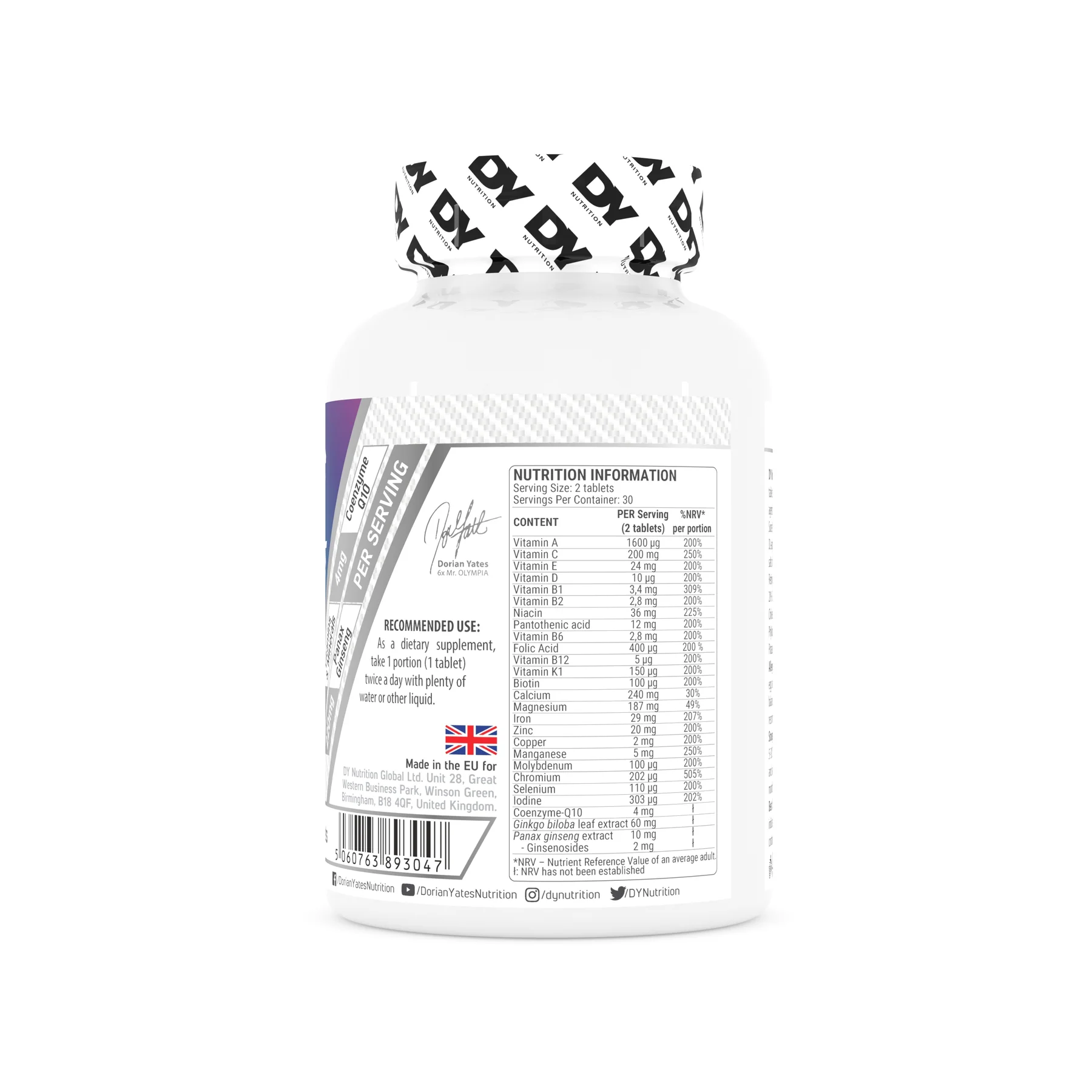 Complex de vitamine, DY Nutrition, Multivitamin Complex, 60 de tablete [3]