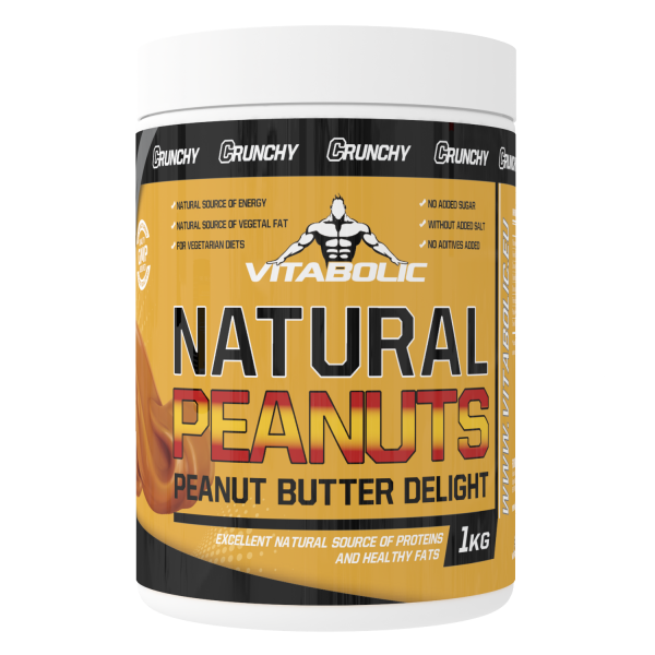 Unt de arahide, Vitabolic, Natural Peanuts Butter, borcan de 1kg [1]