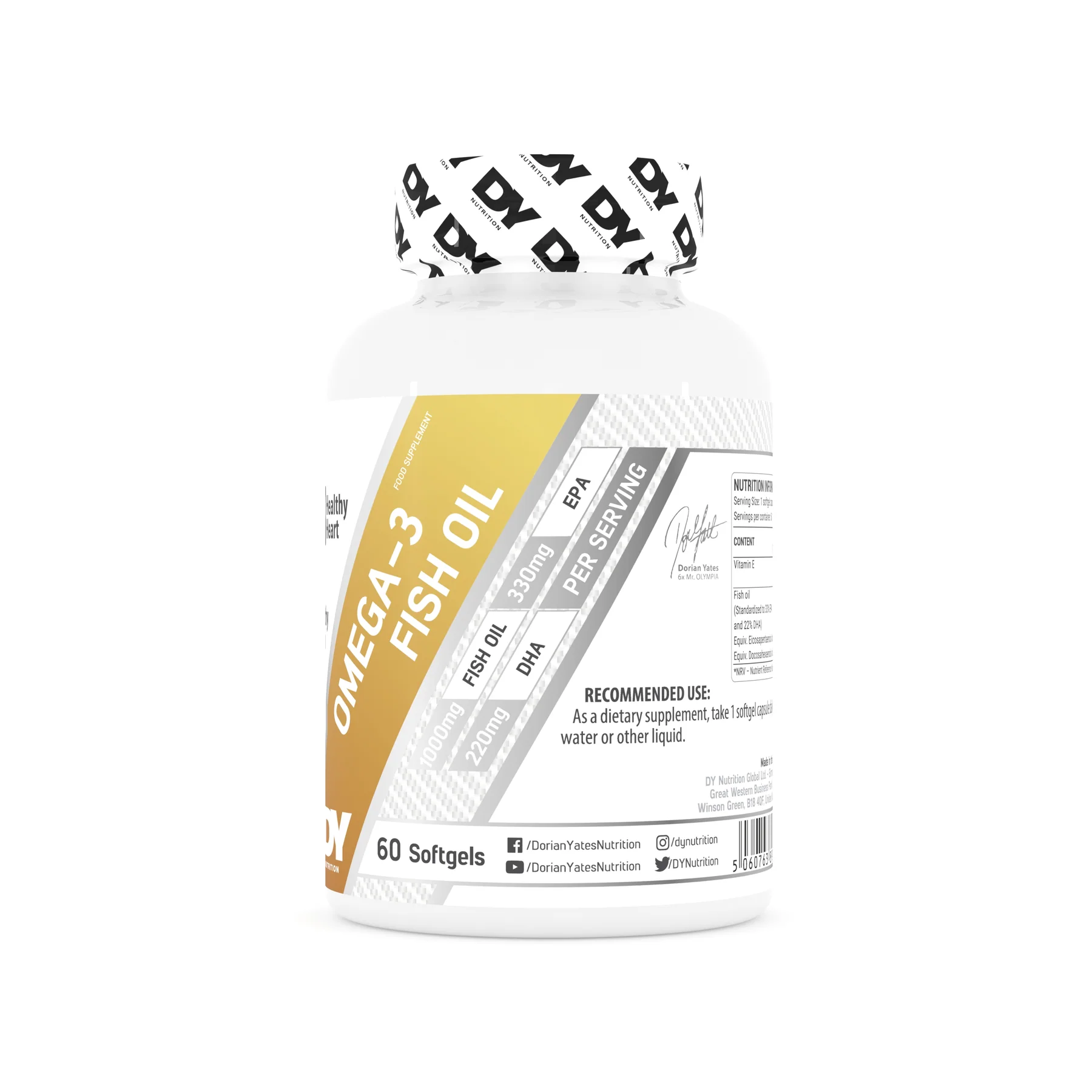 Ulei din peste, DY Nutrition, Omega-3 Fish Oil, 60 de capsule moi [2]