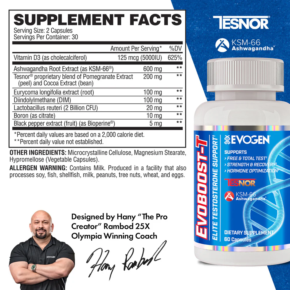 Optimizator de testosteron, Evogen, Evoboost-T, 60 de capsule [2]
