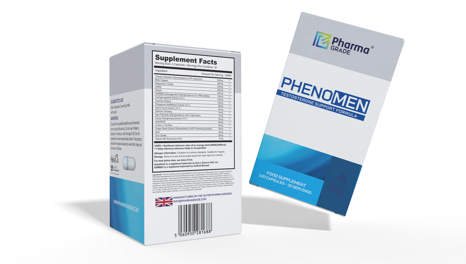 Optimizator testosteron, Pharma Grade, PhenoMen, 120 de capsule [4]