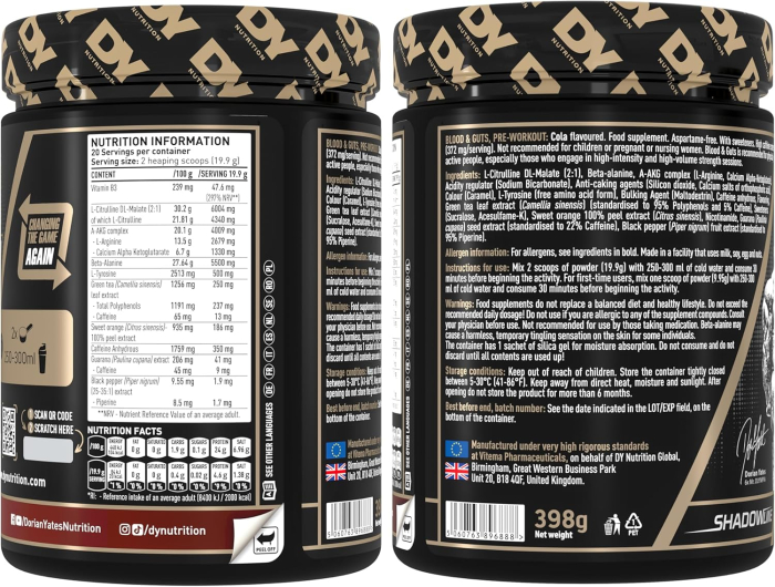 Pre-workout, DY Nutrition, Blood & Guts, 380 de grame, pudra [2]