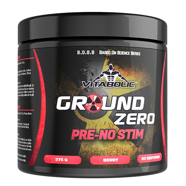 Pre-workout fara cofeina, Vitabolic, Ground Zero Pre NO-Stim Nitrosigine, 300 de grame, pudra [1]