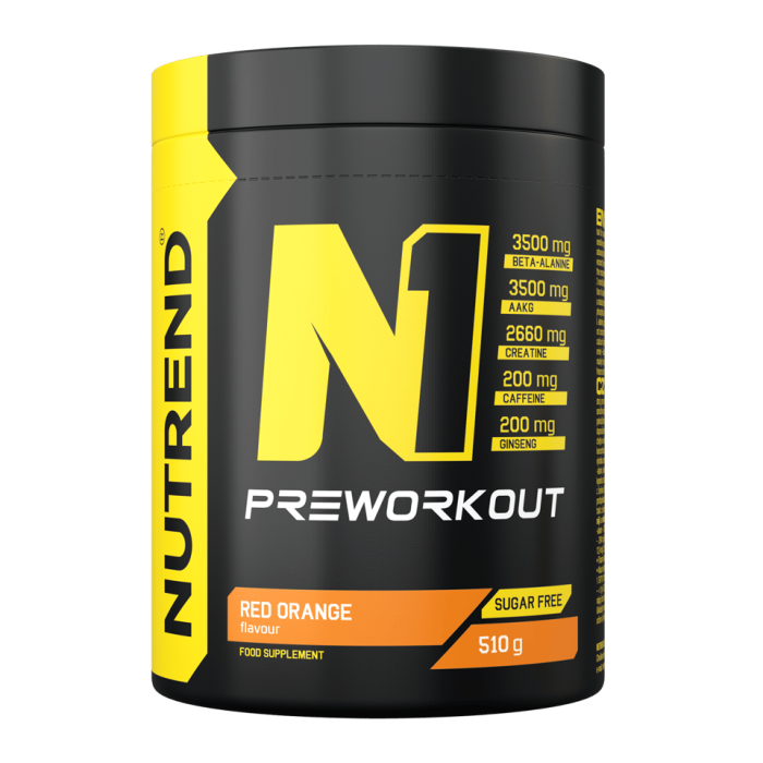 Pre-workout, Nutrend, N1, 510 grame, pudra [1]