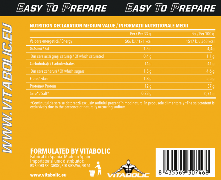Pudra proteica pentru clatite, Vitabolic, Protein Pancake Delights, 500 de grame, pudra [2]