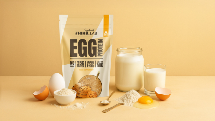 Proteina din albus de ou, Hiro Lab, Egg protein, 750 de grame, pudra [3]