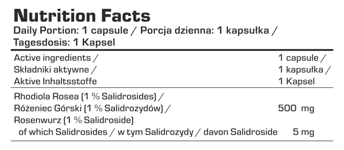Rhodiola Rosea, 7 Nutrition, 500mg, 60 de capsule [2]
