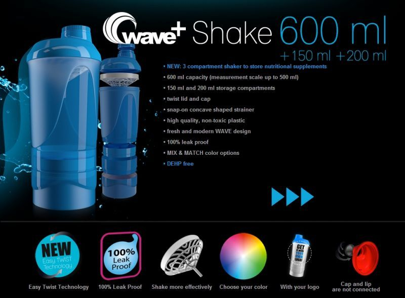 Shaker, Vitabolic, Wave PLUS cu 3 compartimente [3]