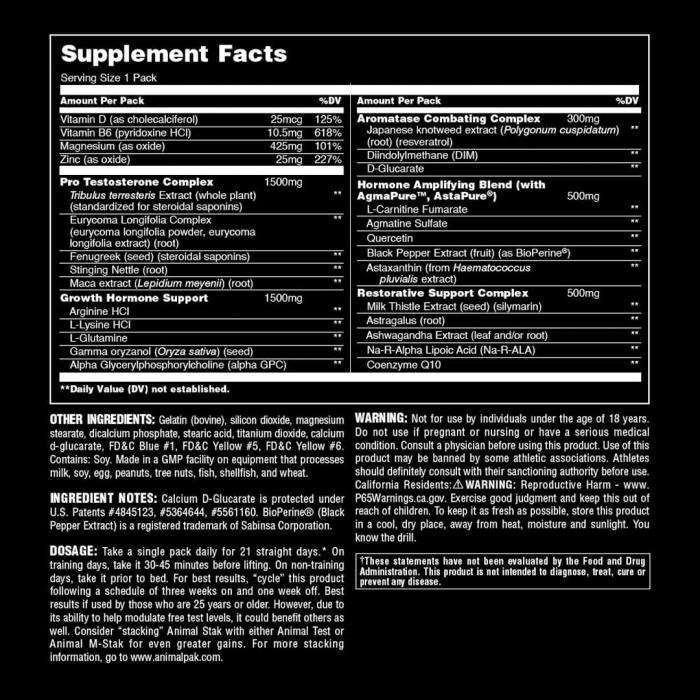 Stimulator hormonal, Universal, Animal Stak, 21 de pachete [2]