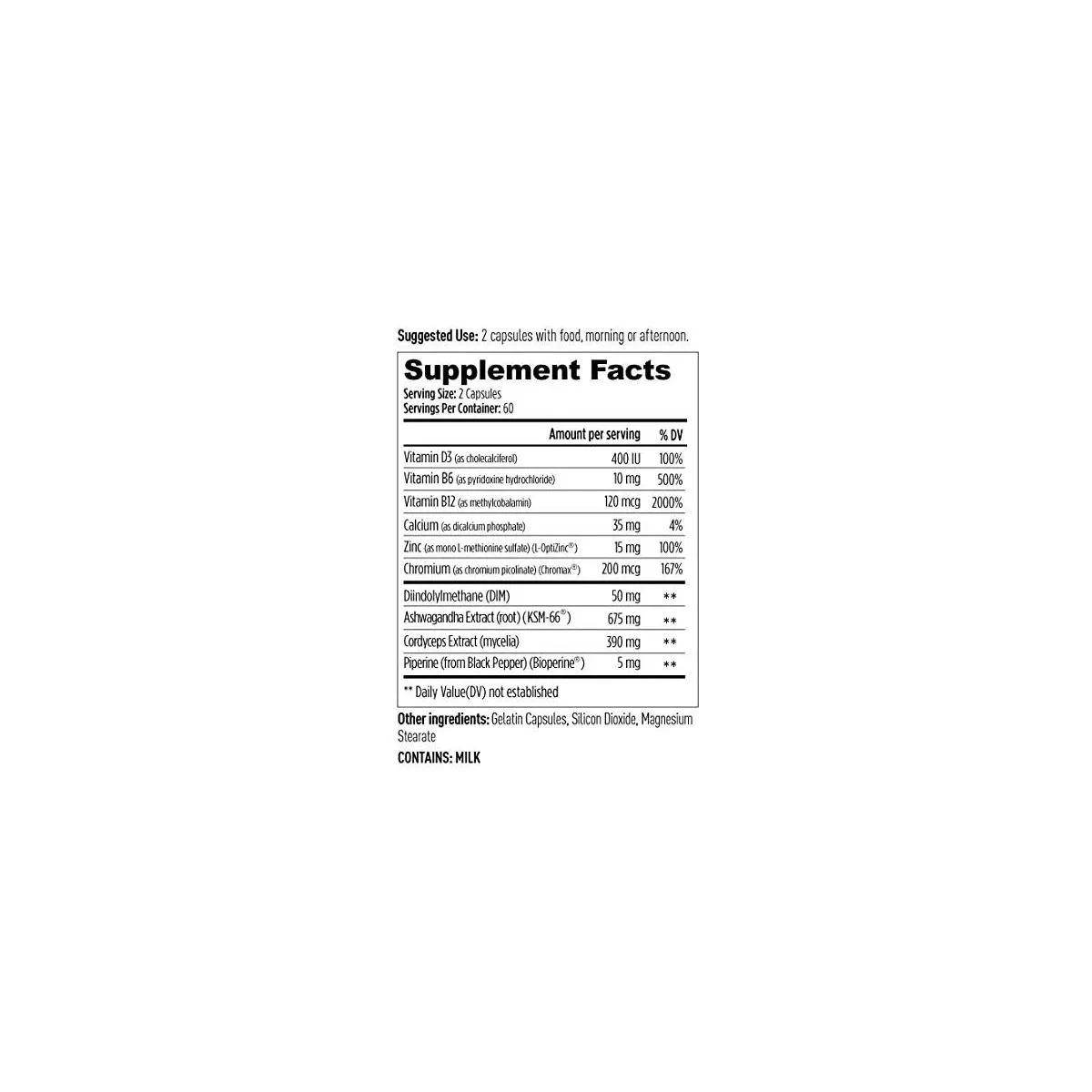 Stimulator hormonal, Weider, Prime Ashwagandha KSM-66, 60 de capsule [2]