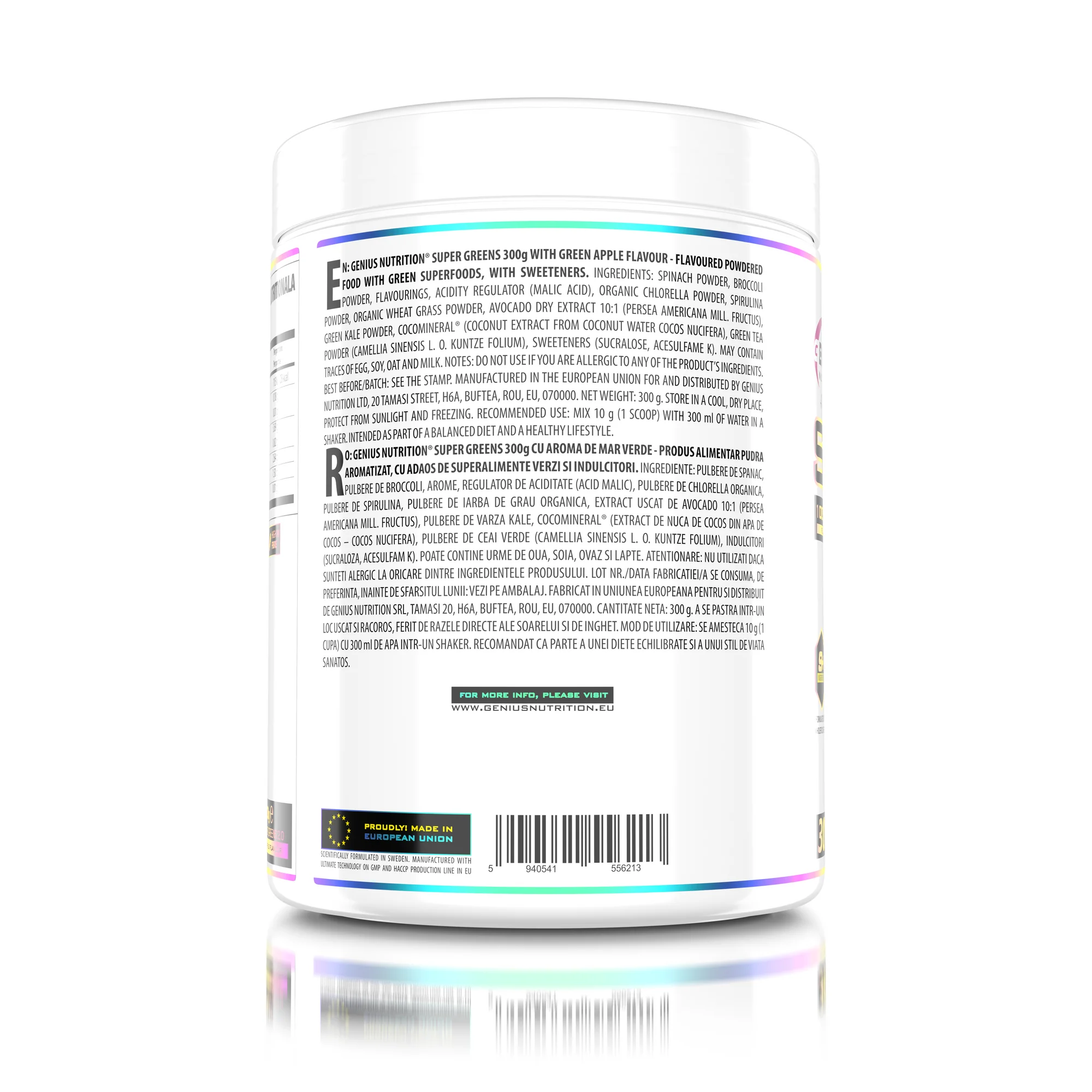 Super aliment, Genius Nutrition, Super Greens, 300 de grame, pudra [3]