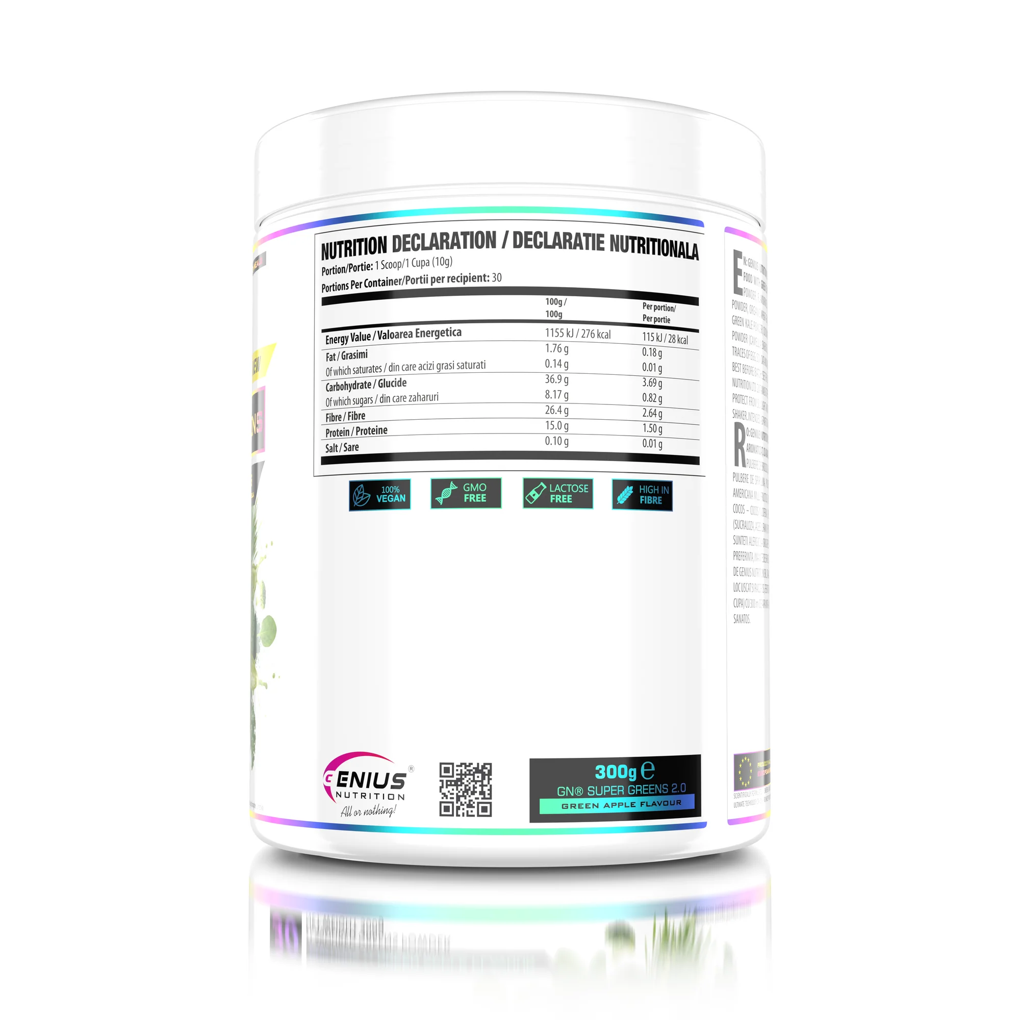 Super aliment, Genius Nutrition, Super Greens, 300 de grame, pudra [2]