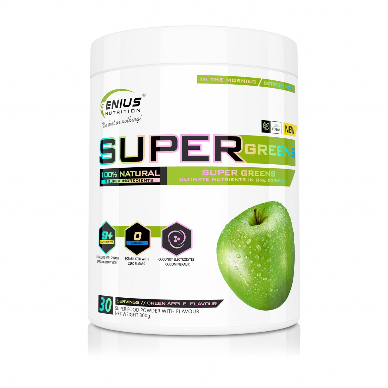 Super aliment, Genius Nutrition, Super Greens, 300 de grame, pudra [1]