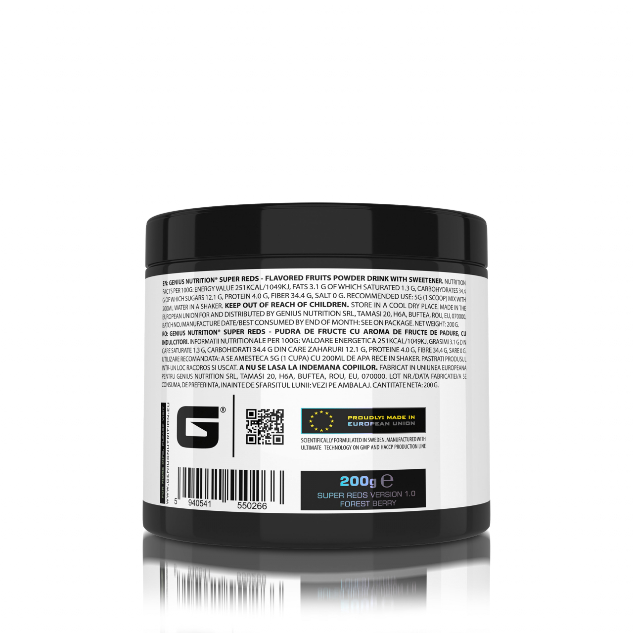 Super aliment, Genius Nutrition, Super Reds, 200 de grame, pudra [3]