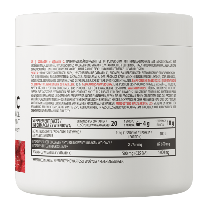 Supliment pentru articulatii cu colagen, OstroVit, Collagen + Vitamin C, 200 de grame, pudra [2]