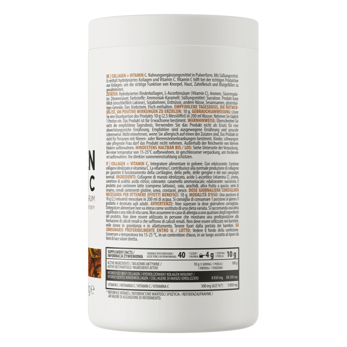 Supliment pentru articulatii cu colagen, Ostrovit, Collagen + Vitamina C, 400 de grame, pudra [2]