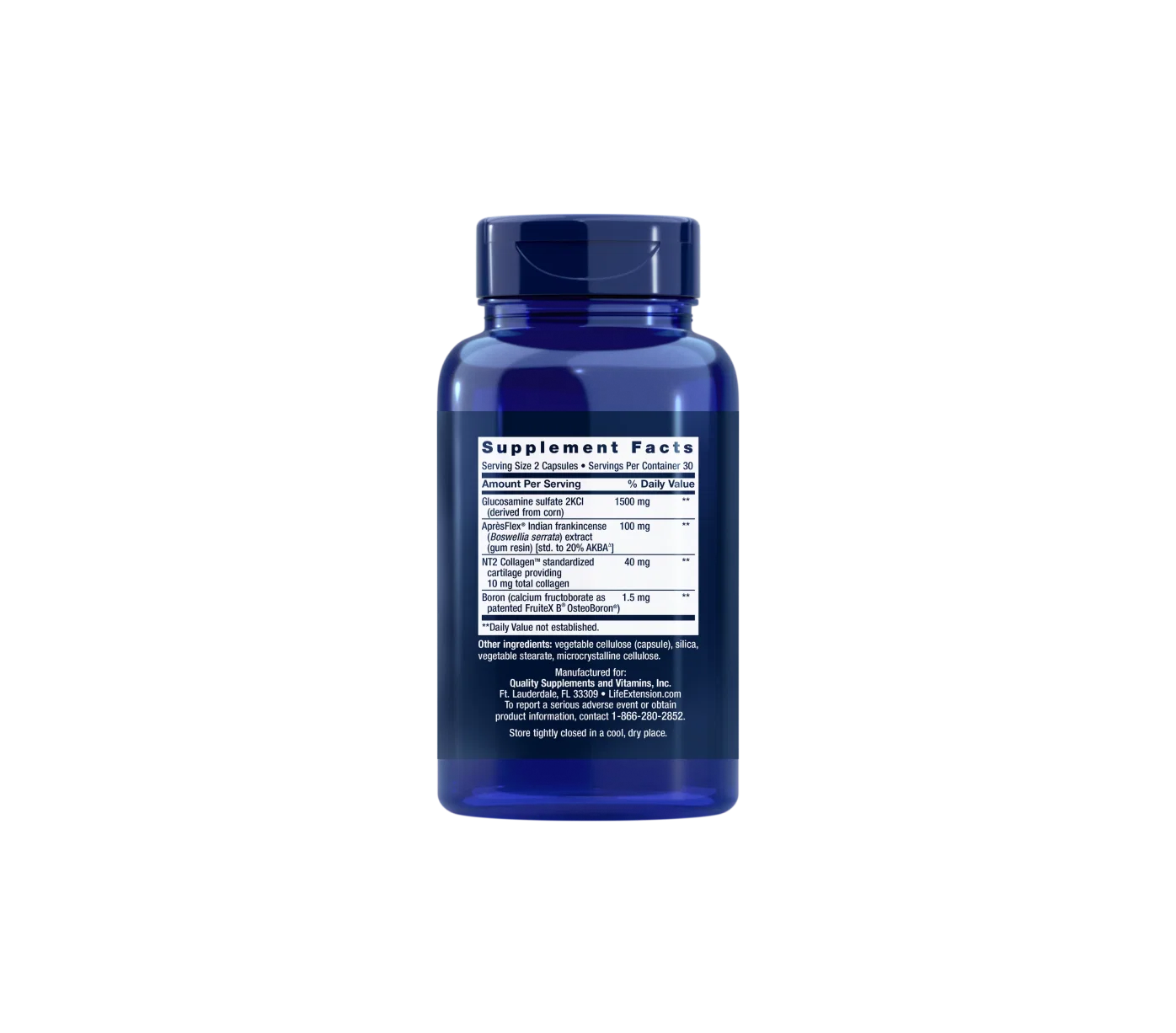 Suport Avansat pentru Articulații, Cartilaje și Mobilitate, Life Extension, ArthroMax Advanced NT2 Collagen & ApresFlex, 30 de portii, 60 de capsule [2]