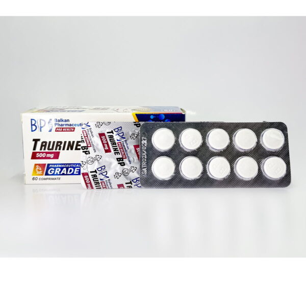 Taurina, Balkan Pharmaceuticals, Taurine BP, 500mg, 60 de comprimate [2]