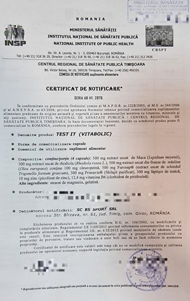 Stimulator hormonal, Vitabolic, TEST it, 120 de capsule [4]