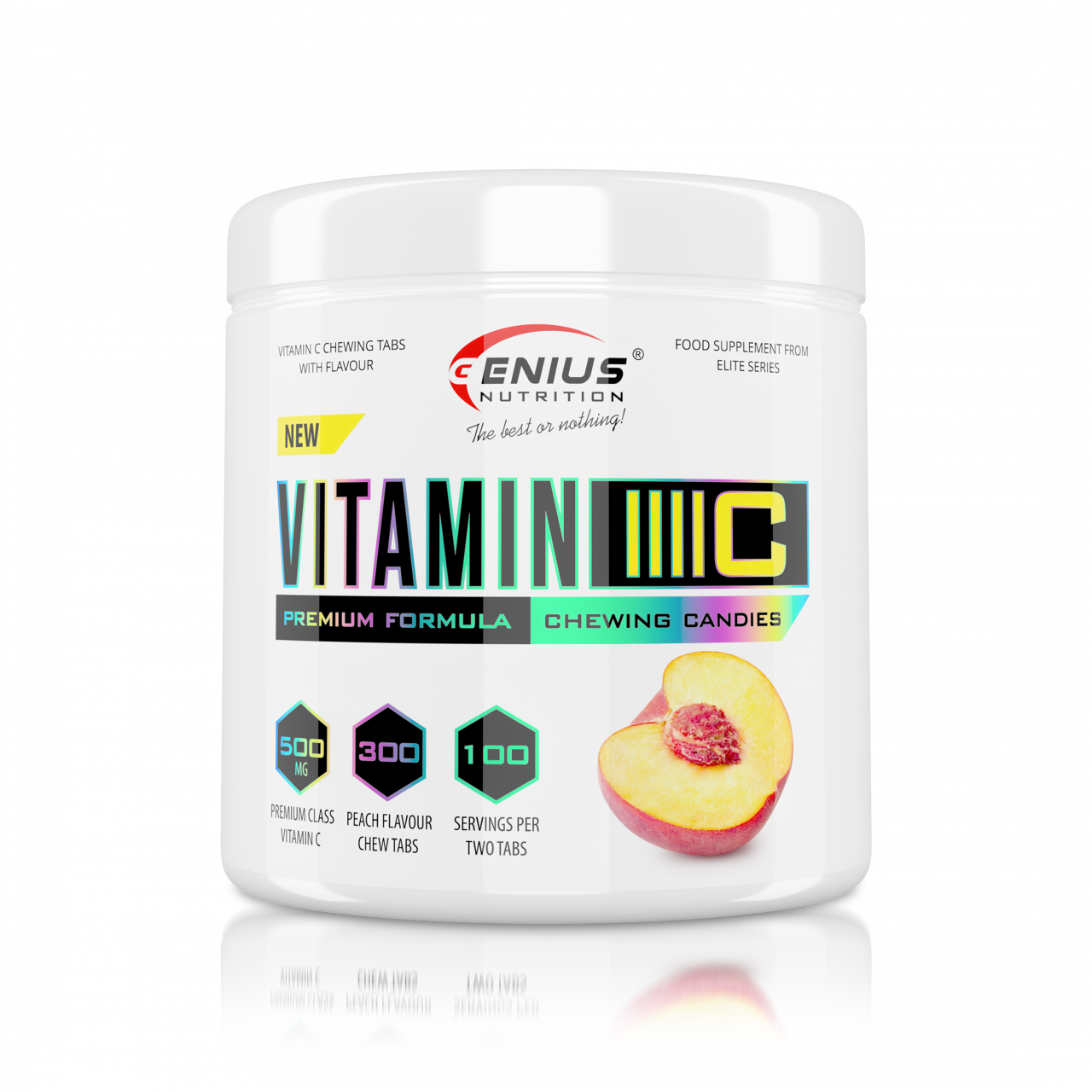 Vitamina C, Genius Nutrition, Chewing Candies, 300 de jeleuri [1]
