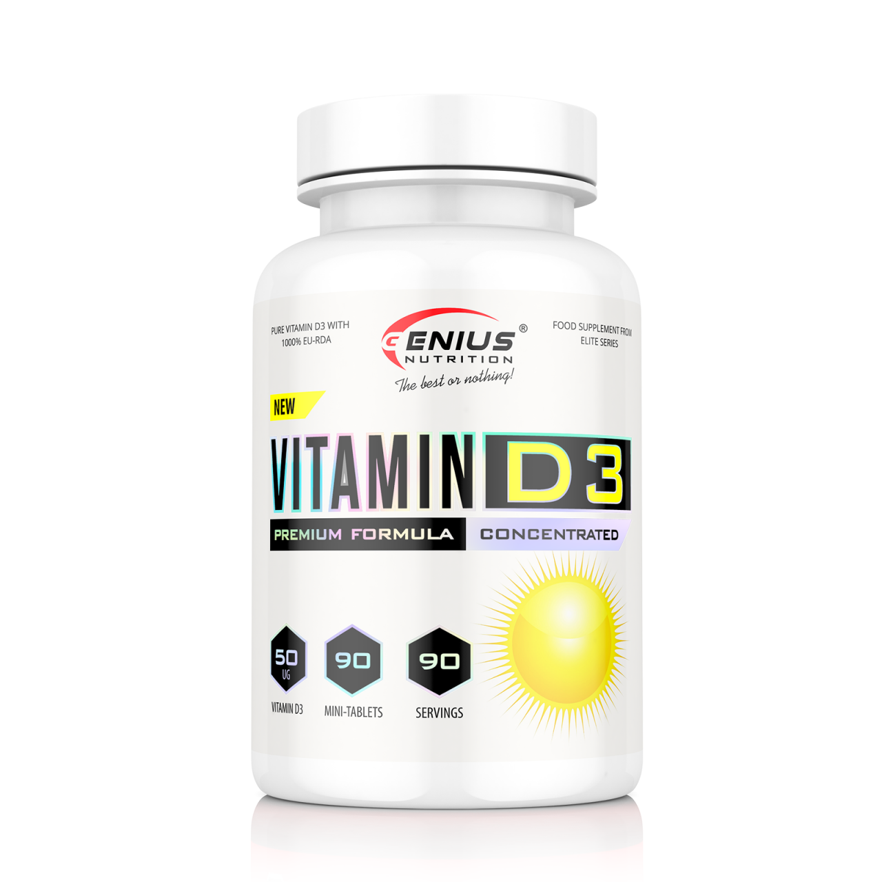 Vitamina D3, Genius Nutrition, 90 de capsule [1]