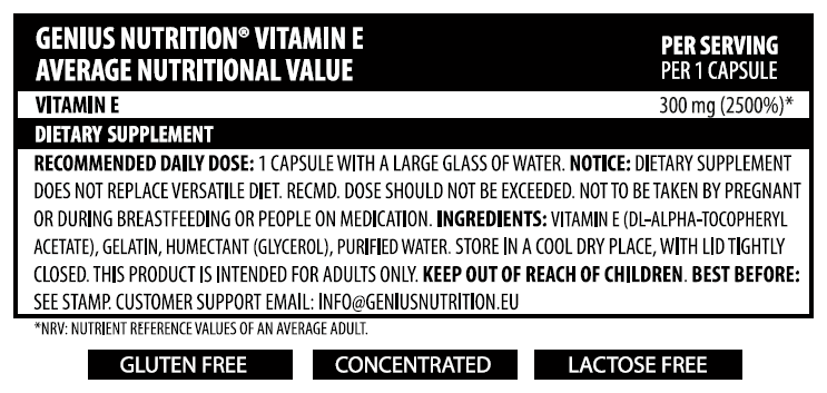 Vitamina E, Genius Nutrition, 60 de capsule cu lichid [2]