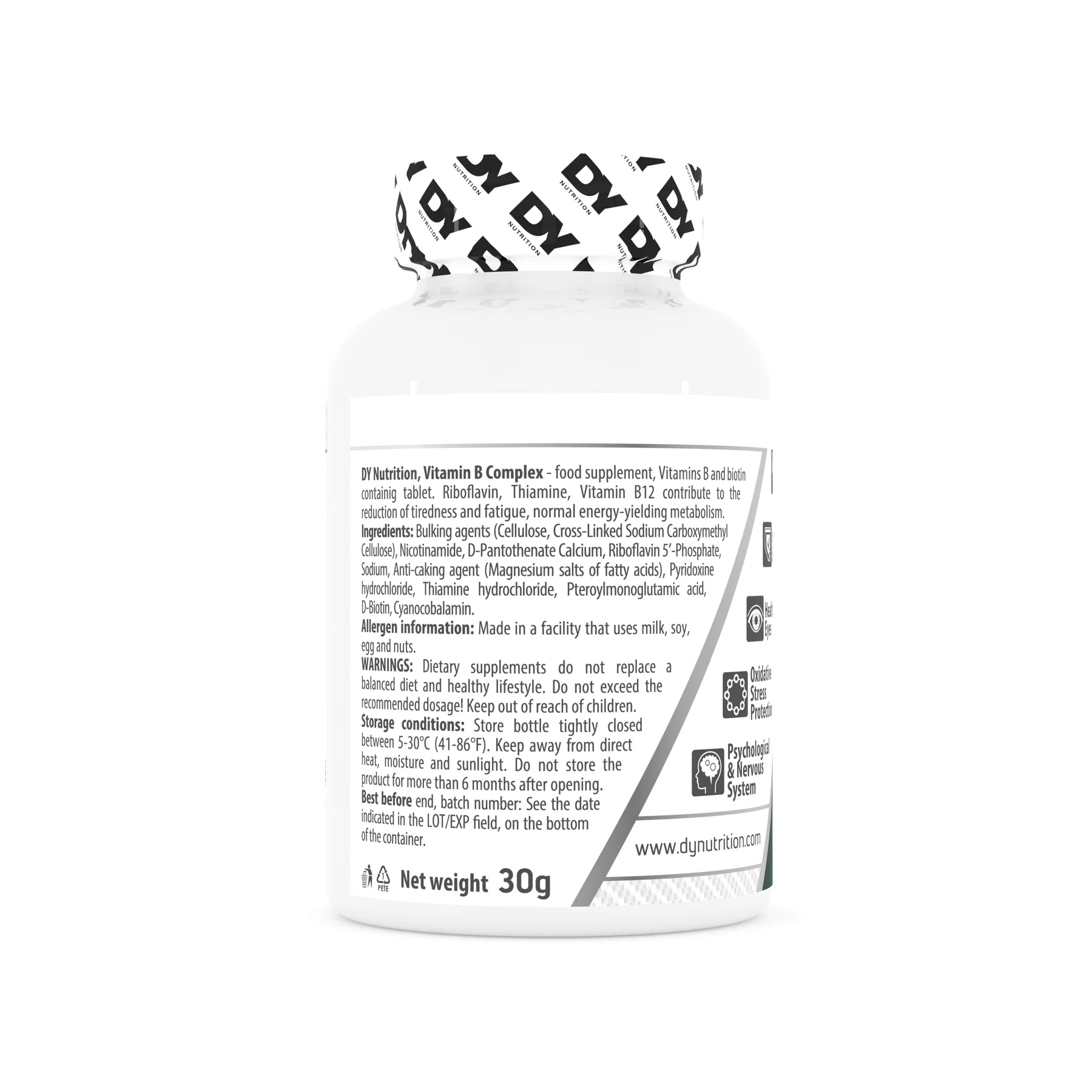 Vitamina B, DY Nutrition, Vitamin B Complex, 100 de tablete [4]