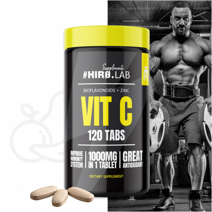 Vitamina C + Zinc, Hiro.Lab, 1000mg Vit. C + 10mg Zinc, 120 de tablete [4]