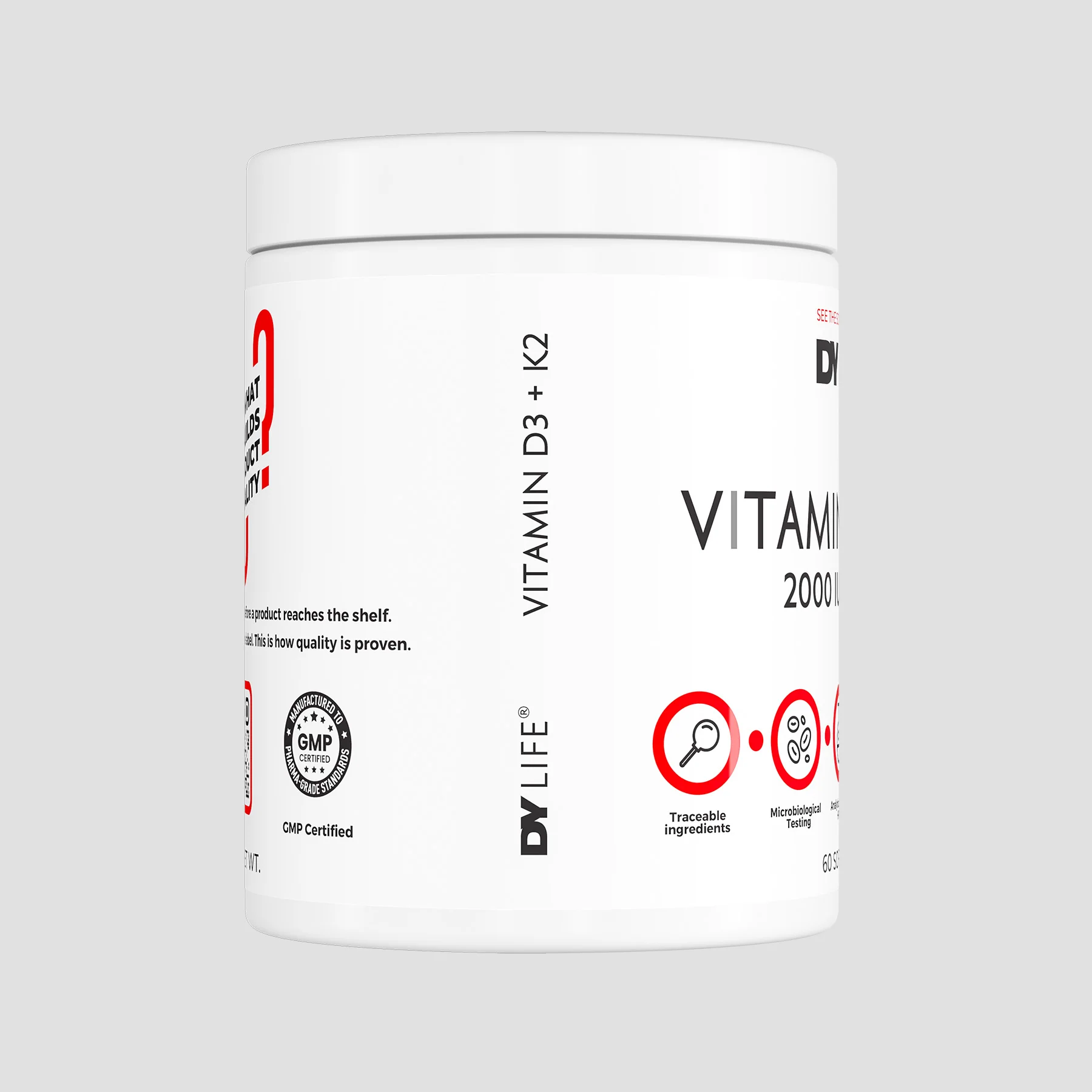Vitamina D3+K2, DY Life, Vitamin D3+k2 2000IU+75µg, 60 de capsule moi [4]